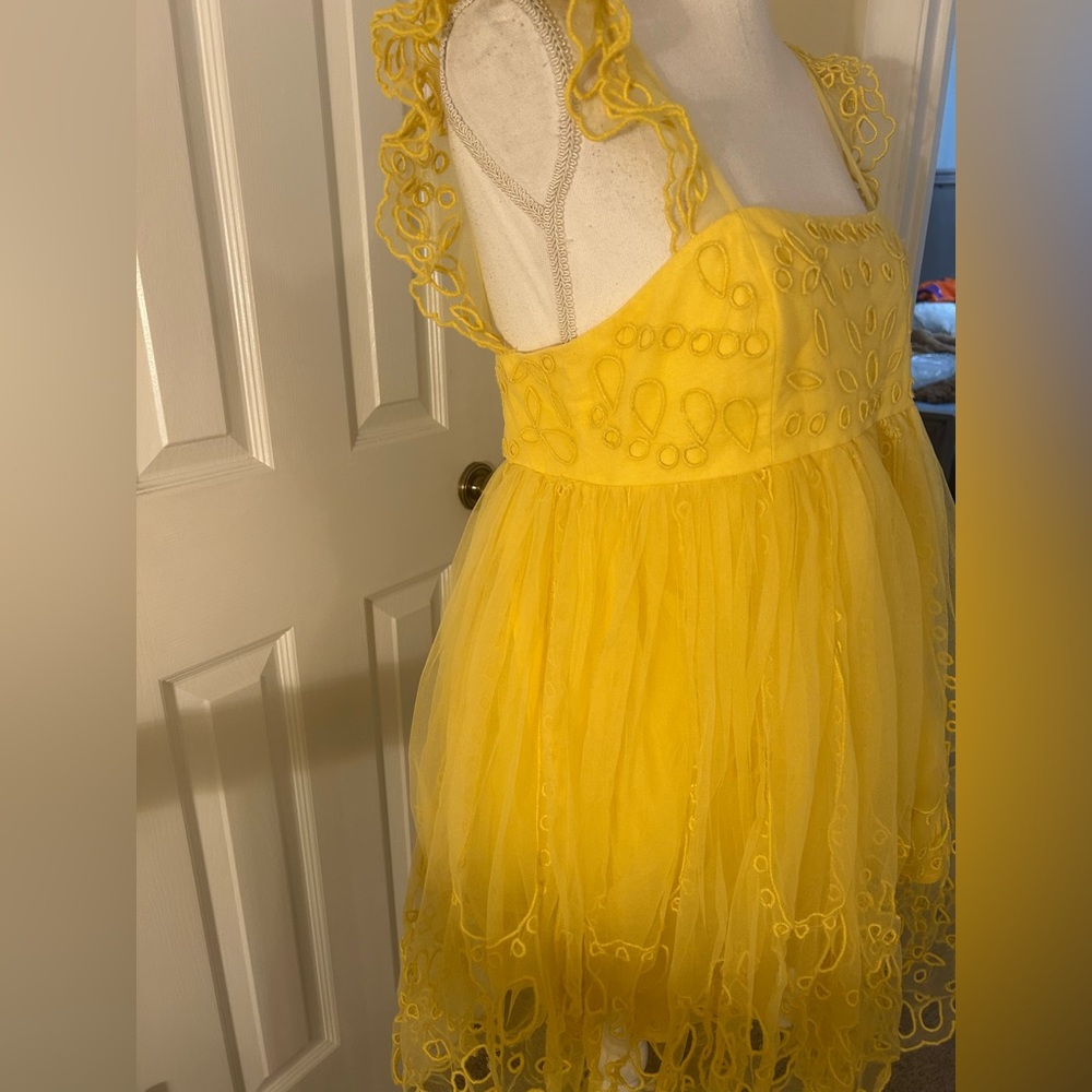 Anthropologie Let Me Be Eyelet Tulle Mini Dress NWT! - Picture 8 of 16